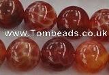 CAG5564 15.5 inches 12mm round natural fire agate beads wholesale