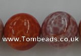 CAG5568 15.5 inches 20mm round natural fire agate beads wholesale