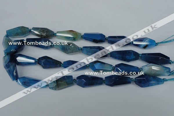 CAG5571 15 inches 15*20mm - 15*32mm faceted nuggets agate beads