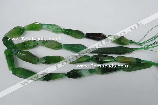 CAG5573 15 inches 15*25mm - 15*45mm faceted nuggets agate beads