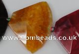 CAG5589 15 inches 30*42mm faceted triangle dragon veins agate beads