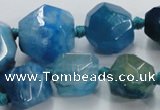 CAG5591 15 inches 10*12mm - 25*27mm faceted nuggets agate beads