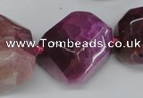 CAG5606 15 inches 25*28mm faceted nuggets agate gemstone beads