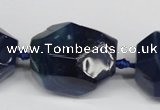 CAG5613 15 inches 25*30mm faceted nuggets agate gemstone beads