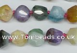 CAG5618 15 inches 10*12mm faceted nuggets agate gemstone beads