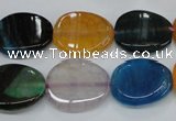 CAG5624 15 inches 15*28mm oval dragon veins agate beads wholesale