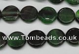 CAG5625 15 inches 12mm flat round dragon veins agate beads