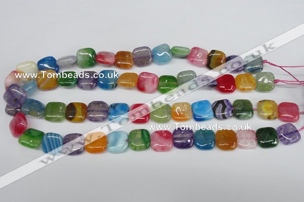 CAG5636 15 inches 14*14mm square dragon veins agate beads