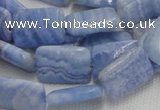 CAG564 16 inches 13*18mm rectangle blue agate beads wholesale