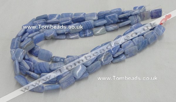 CAG564 16 inches 13*18mm rectangle blue agate beads wholesale