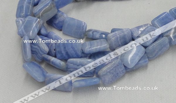 CAG565 16 inches 22*30mm rectangle blue agate beads wholesale