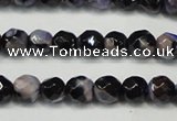 CAG5655 15 inches 4mm faceted round fire crackle agate beads