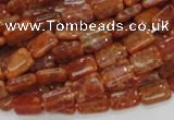 CAG568 15.5 inches 8*10mm rectangle natural fire agate beads