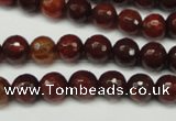 CAG5699 15 inches 8mm faceted round fire crackle agate beads