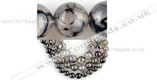 CAG57 5pcs 10&12&14mm round dragon veins agate beads