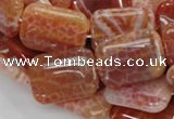 CAG570 15.5 inches 22*30mm rectangle natural fire agate beads