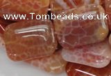 CAG571 15.5 inches 30*40mm rectangle natural fire agate beads