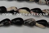 CAG5711 15 inches 8*12mm faceted teardrop fire crackle agate beads