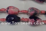 CAG5715 15 inches 10*14mm faceted teardrop fire crackle agate beads