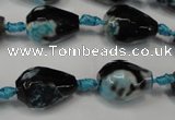 CAG5723 15 inches 12*16mm faceted teardrop fire crackle agate beads