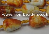 CAG5726 15 inches 13*18mm faceted teardrop fire crackle agate beads