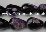 CAG5729 15 inches 13*18mm faceted teardrop fire crackle agate beads