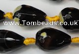 CAG5738 15 inches 15*20mm faceted teardrop fire crackle agate beads
