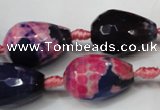 CAG5742 15 inches 15*20mm faceted teardrop fire crackle agate beads