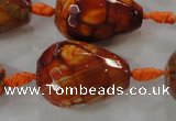 CAG5749 15 inches 18*25mm faceted teardrop fire crackle agate beads