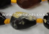 CAG5751 15 inches 18*25mm faceted teardrop fire crackle agate beads