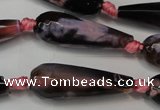 CAG5761 15 inches 10*30mm faceted teardrop fire crackle agate beads