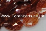 CAG577 15.5 inches 22*30mm faceted oval natural fire agate beads