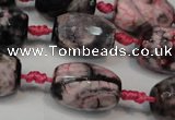 CAG5789 15 inches 13*18mm faceted rice fire crackle agate beads