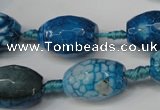 CAG5792 15 inches 13*18mm faceted rice fire crackle agate beads