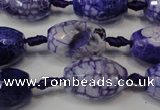 CAG5793 15 inches 13*18mm faceted rice fire crackle agate beads