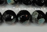 CAG5865 15 inches 16mm faceted round fire crackle agate beads