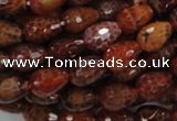 CAG587 15.5 inches 10*14mm faceted teardrop natural fire agate beads