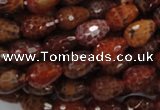 CAG587 15.5 inches 10*14mm faceted teardrop natural fire agate beads