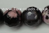 CAG5884 15 inches 20mm faceted round fire crackle agate beads