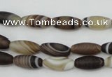 CAG5910 15 inches 5*12mm rice Madagascar agate gemstone beads