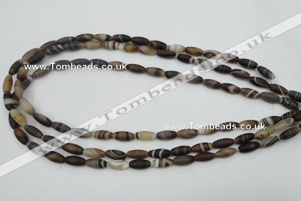 CAG5910 15 inches 5*12mm rice Madagascar agate gemstone beads