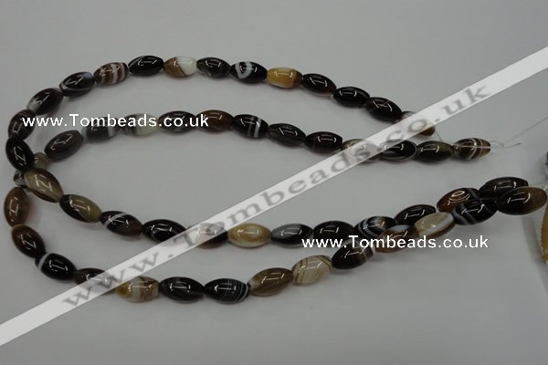 CAG5912 15 inches 8*16mm rice Madagascar agate gemstone beads