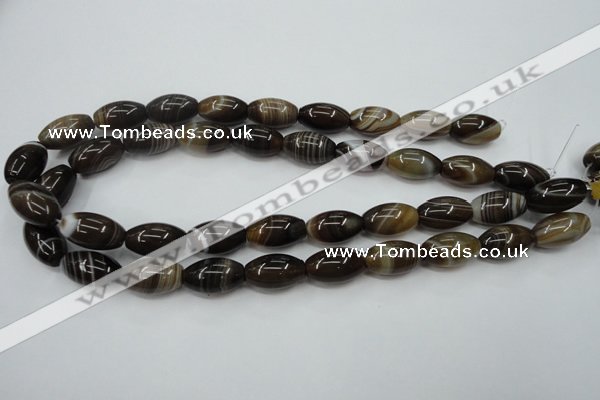 CAG5913 15 inches 12*20mm rice Madagascar agate gemstone beads