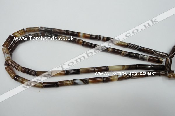 CAG5918 15 inches 6*16mm tube Madagascar agate gemstone beads