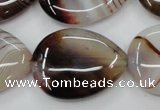 CAG5924 15 inches 22*30mm flat teardrop Madagascar agate gemstone beads