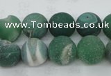 CAG5927 15 inches 10mm round matte druzy agate beads wholesale