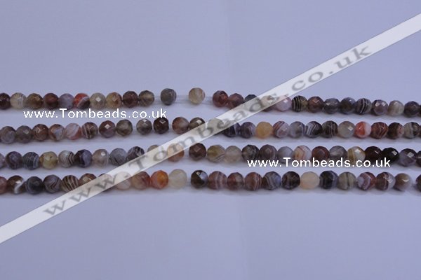 CAG5960 15.5 inches 6mm faceted round botswana agate beads wholesale