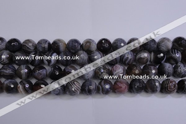 CAG5964 15.5 inches 14mm faceted round botswana agate beads wholesale