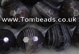 CAG5966 15.5 inches 18mm faceted round botswana agate beads wholesale