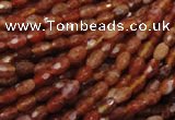 CAG597 15.5 inches 4*6mm faceted rice natural fire agate beads